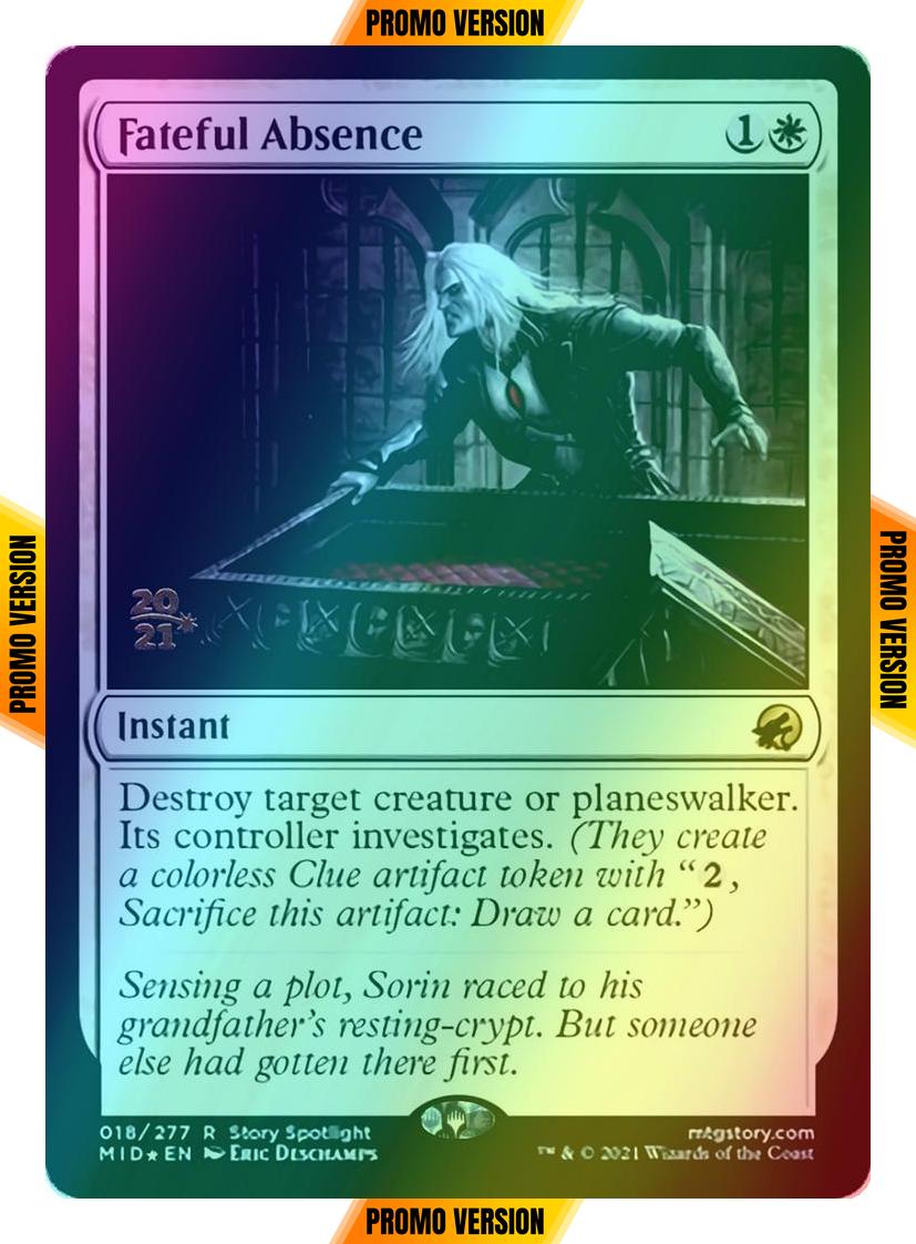 Fateful Absence [Prerelease] [18s] [Innistrad: Midnight Hunt Promos] [Foil]