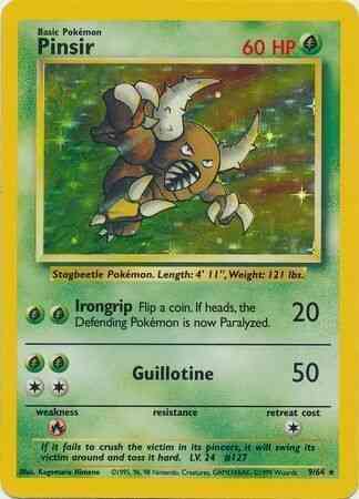 Pinsir  - Missing Set Symbol - 9/64 - Rare [base2U-9] [Holo]