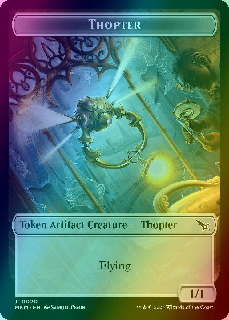 Skeleton Token (05) // Thopter Token (20) [Murders at Karlov Manor: Tokens] [Foil]