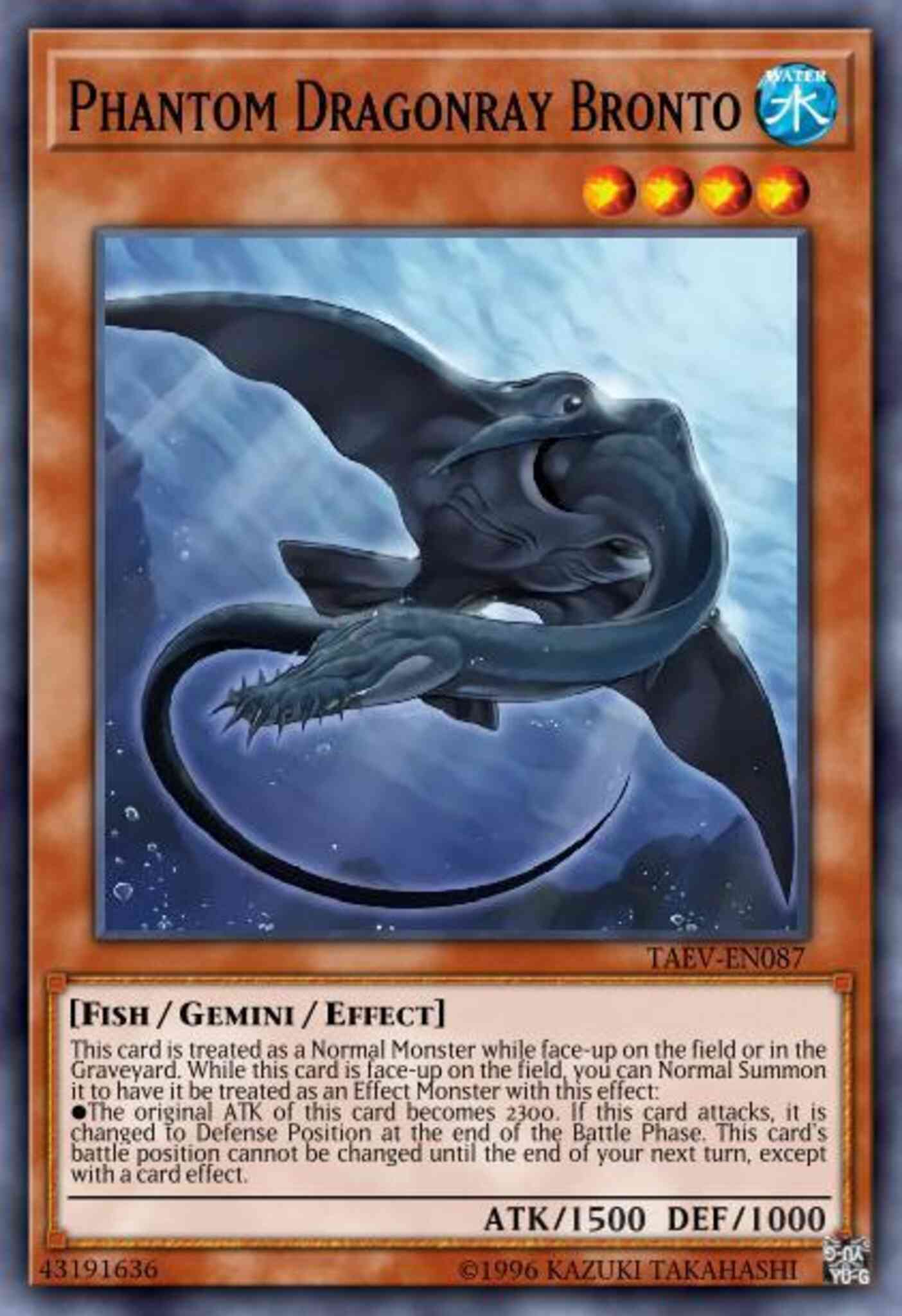 Phantom Dragonray Bronto - TAEV-EN087 - Rare - Unlimited