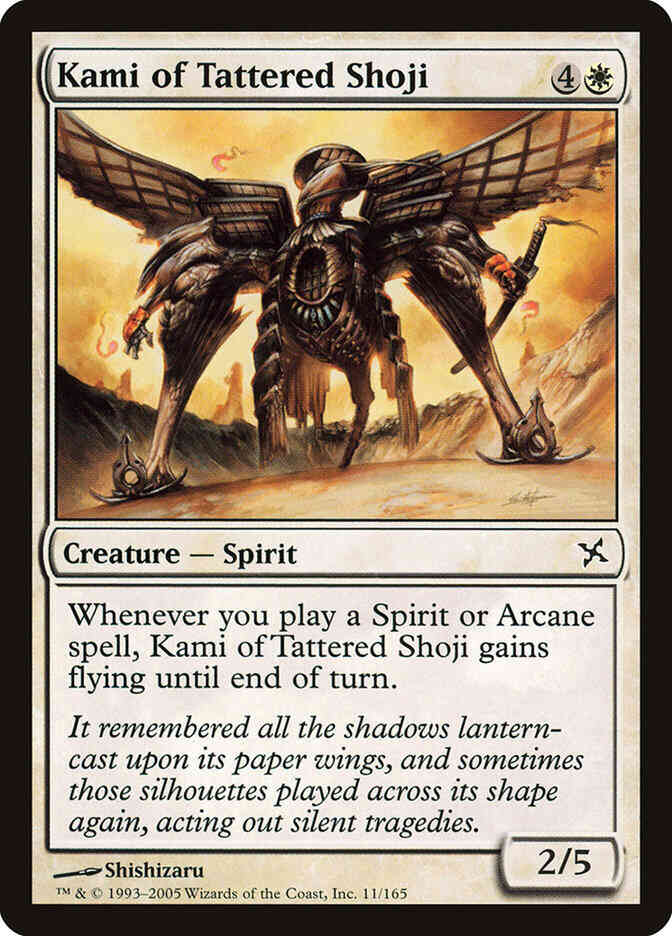 Kami of Tattered Shoji [11] [Betrayers of Kamigawa] [Non-Foil]