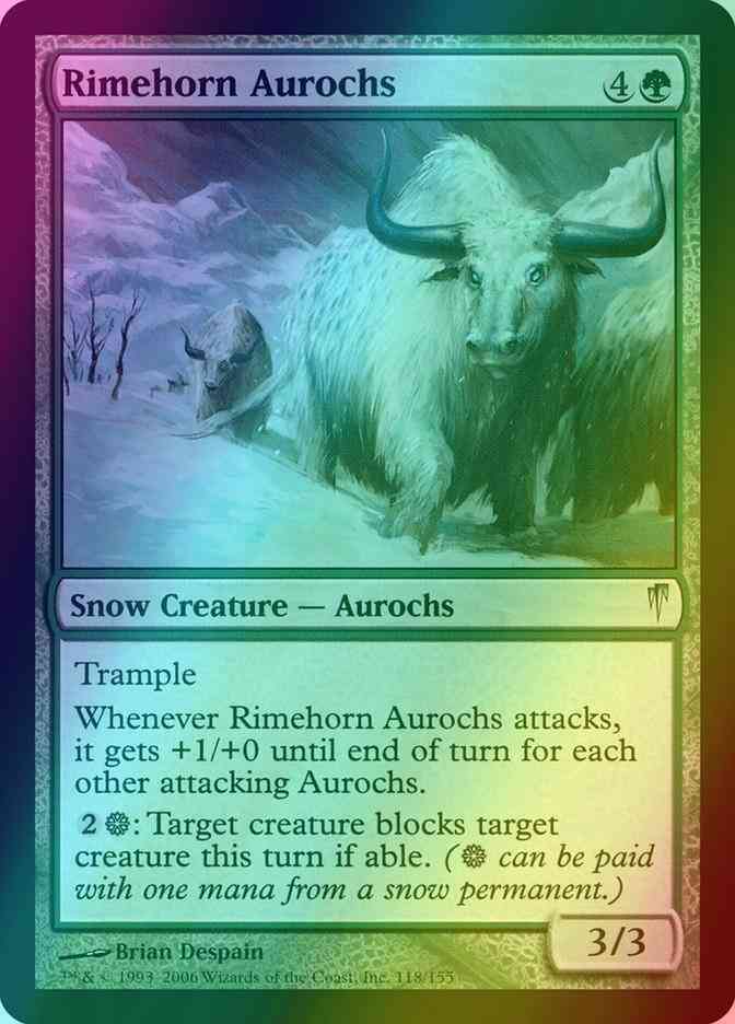 Rimehorn Aurochs [118] [Coldsnap] [Foil]