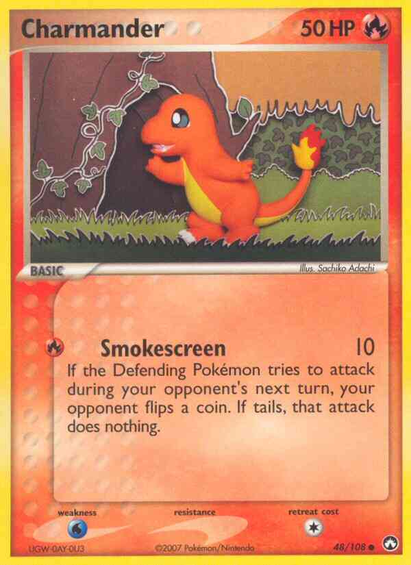 Charmander - 48/108 - Common [ex16-48] [Reverse Holo]