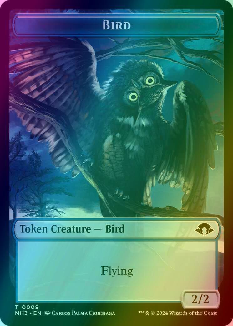 Bird Token (09) // Eldrazi Spawn Token (02) [Modern Horizons 3: Tokens] [Foil]