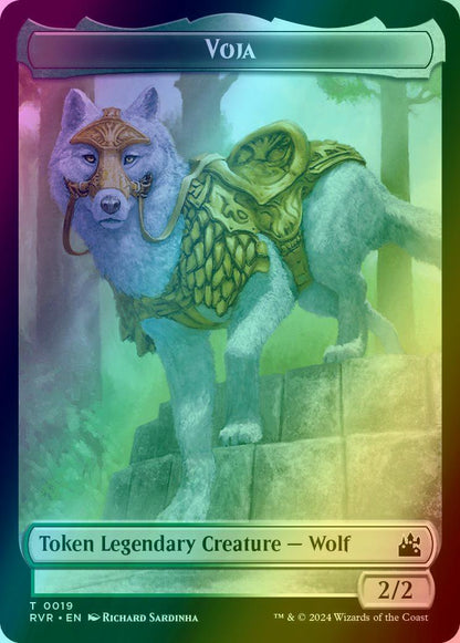 Spirit Token (18) // Voja Token (19) [Ravnica Remastered: Tokens] [Foil]