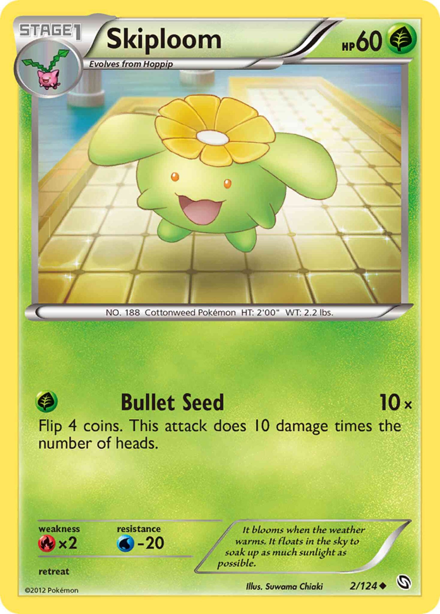 Skiploom - 2/124 - Uncommon [bw6-2] [Reverse Holo]