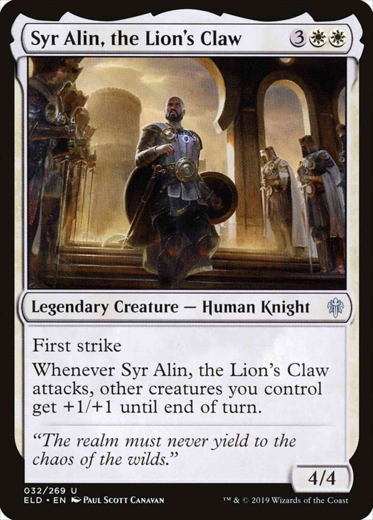 Syr Alin, the Lion's Claw [32] [Throne of Eldraine] [Non-Foil]