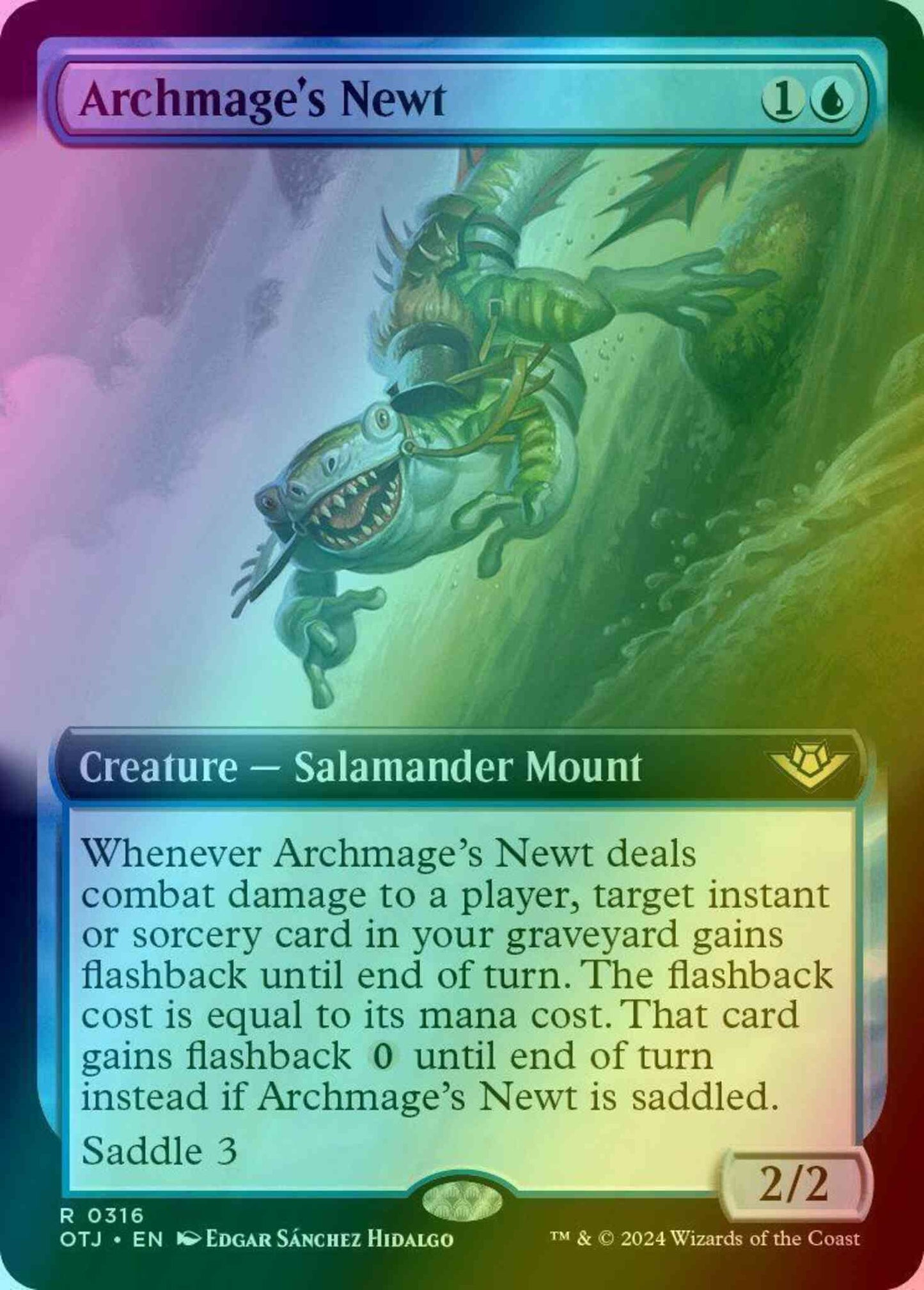 Archmage's Newt [316] [Extended Art] [Outlaws of Thunder Junction] [Foil]