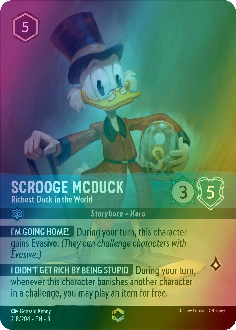 Scrooge McDuck - Richest Duck in the World (Enchanted) - 218/204 [Into the Inklands] [Holofoil]
