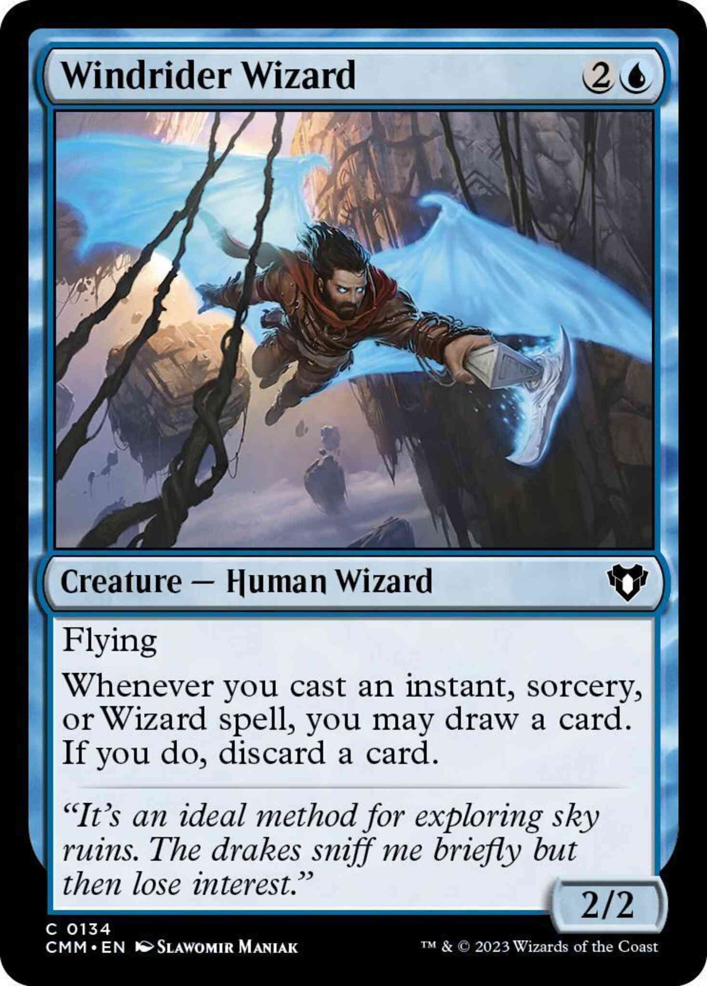 Windrider Wizard [134] [Commander Masters] [Non-Foil]