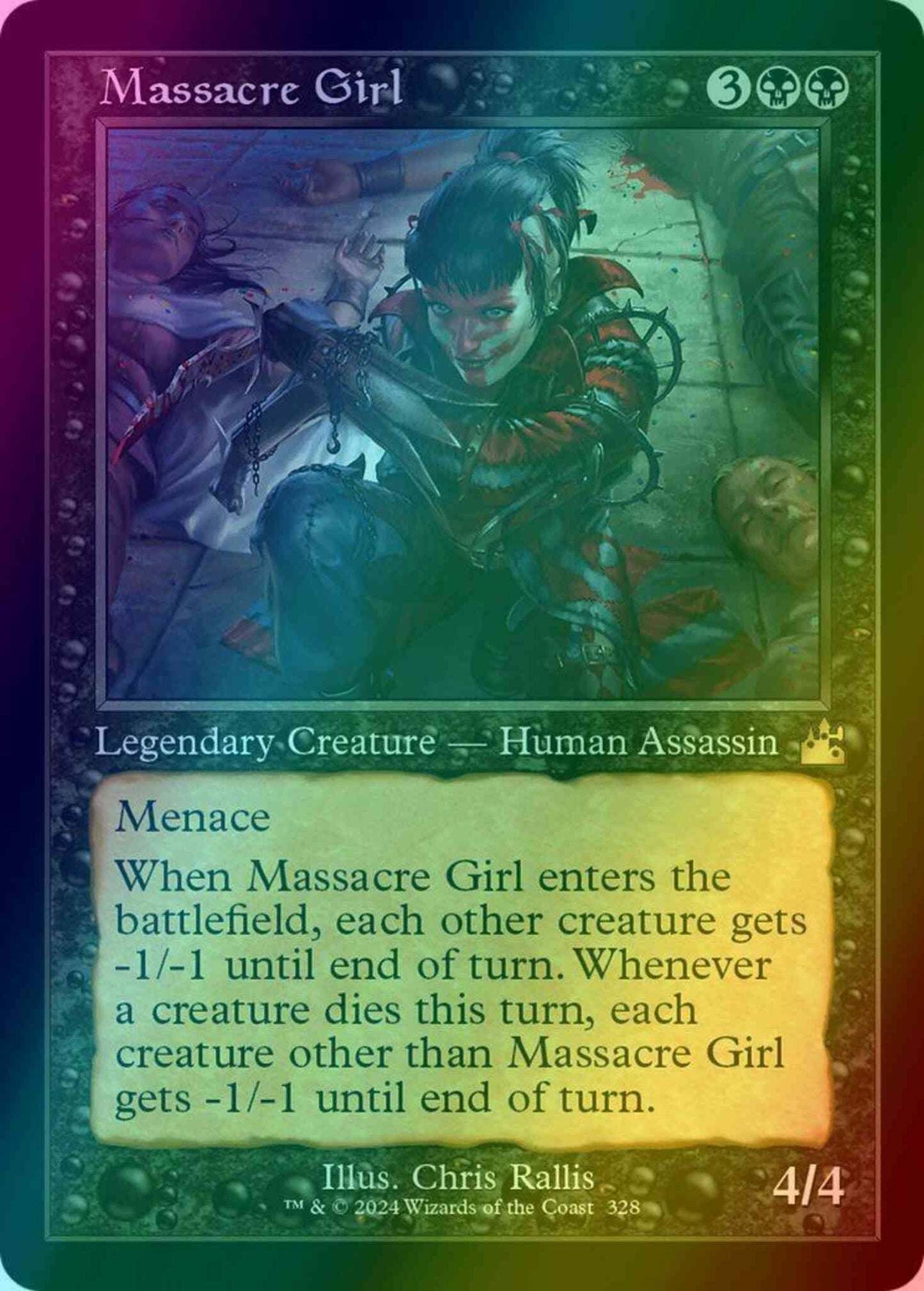 Massacre Girl [328] [Retro Frame] [Ravnica Remastered] [Foil]
