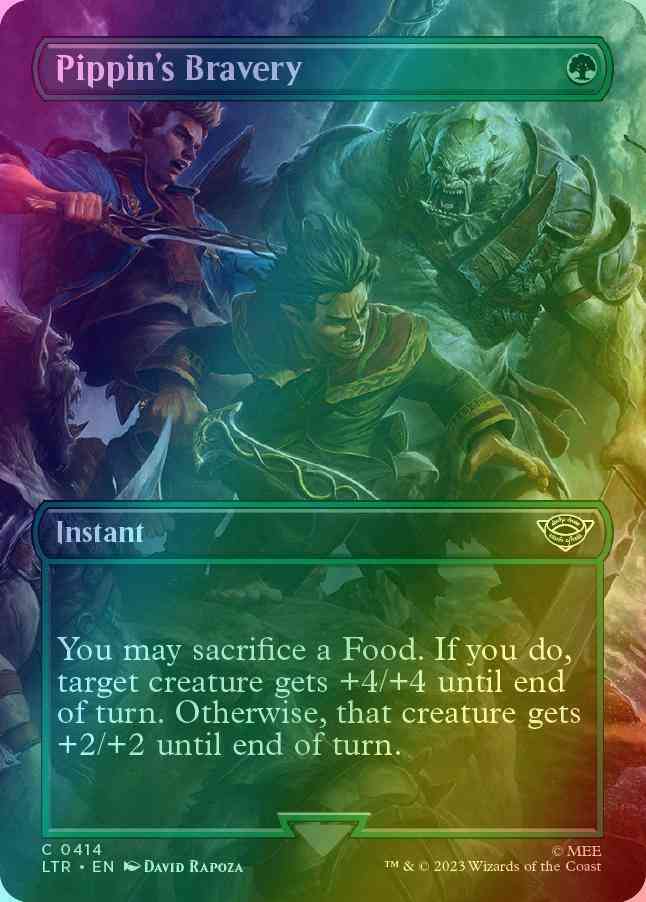 Pippin's Bravery [414] [Borderless] [The Lord of the Rings: Tales of Middle-earth] [Foil]