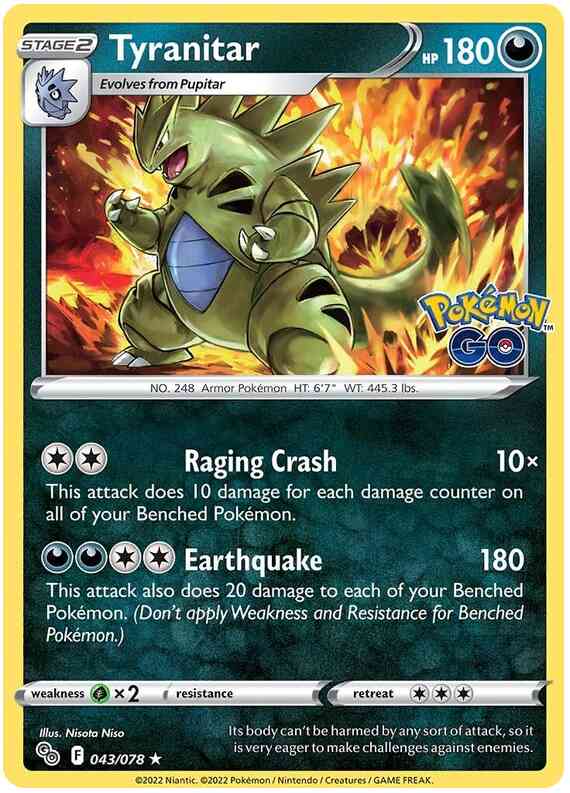 Tyranitar - 043/078 - Rare Holo [pgo-043] [Holo]
