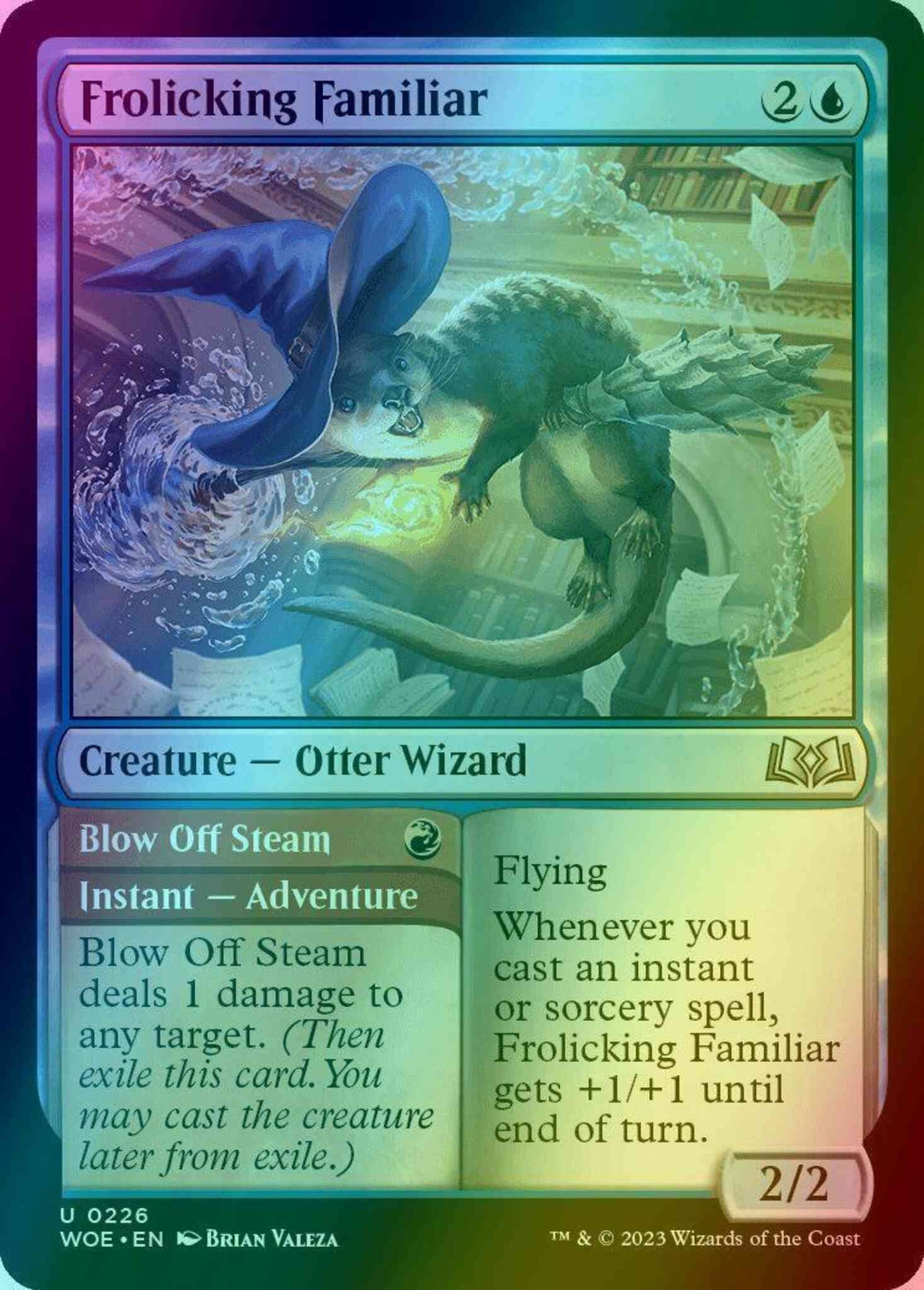 Frolicking Familiar // Blow Off Steam [226] [Wilds of Eldraine] [Foil]