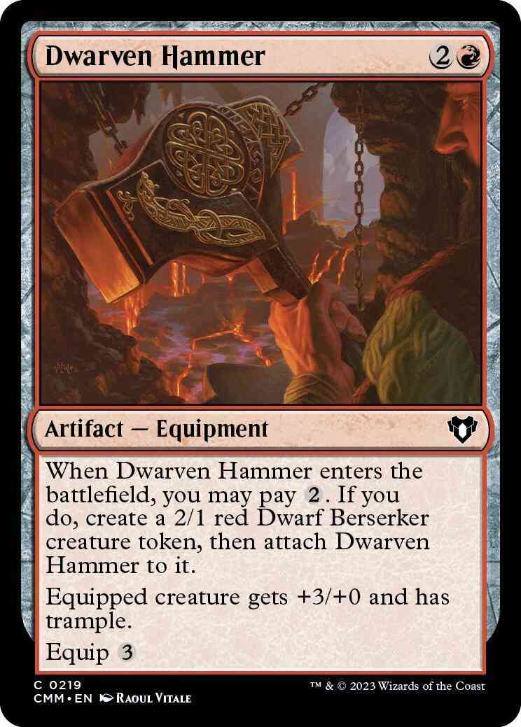 Dwarven Hammer [219] [Commander Masters] [Non-Foil]