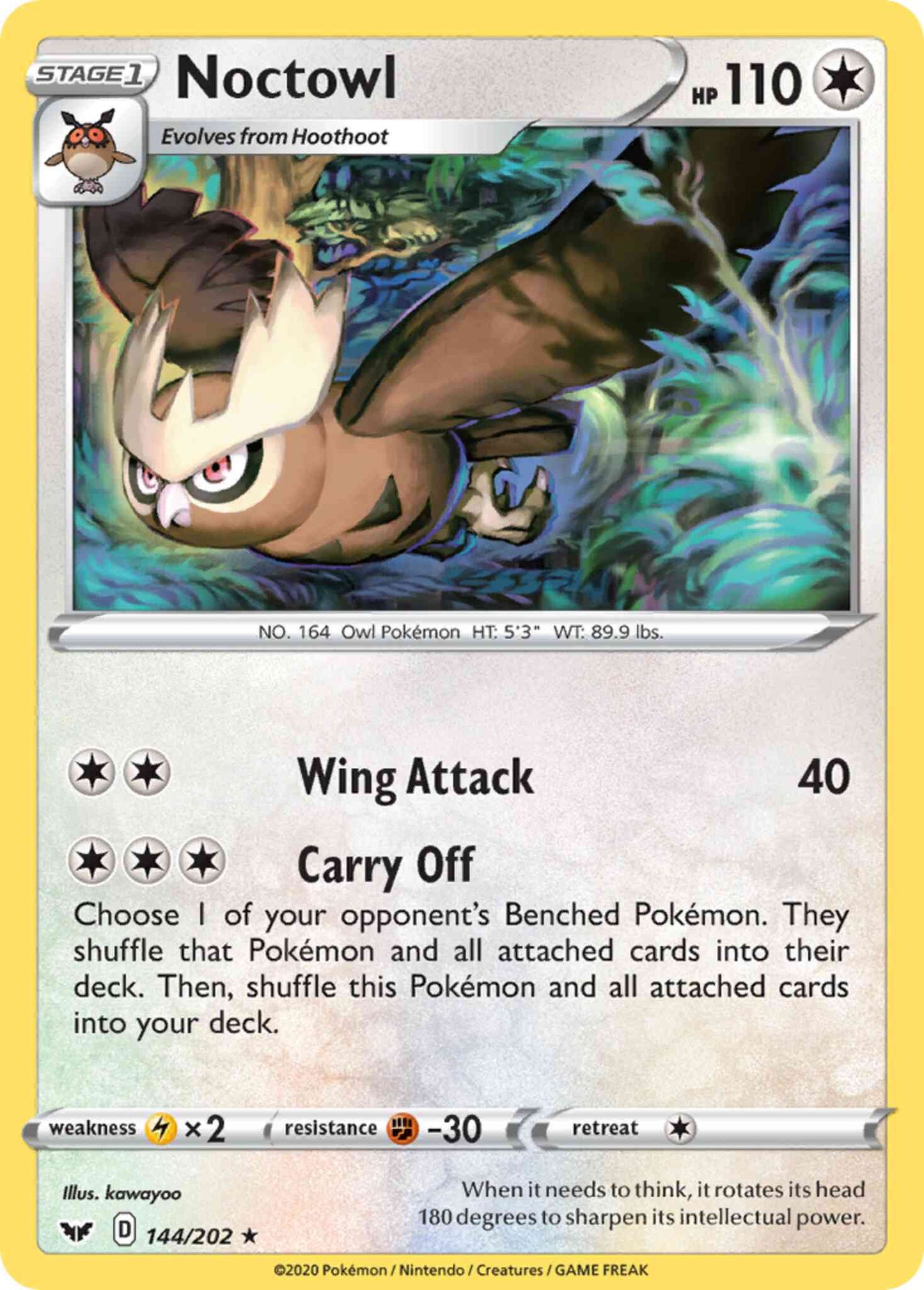 Noctowl - 144/202 - Rare [swsh1-144] [Non-Holo]