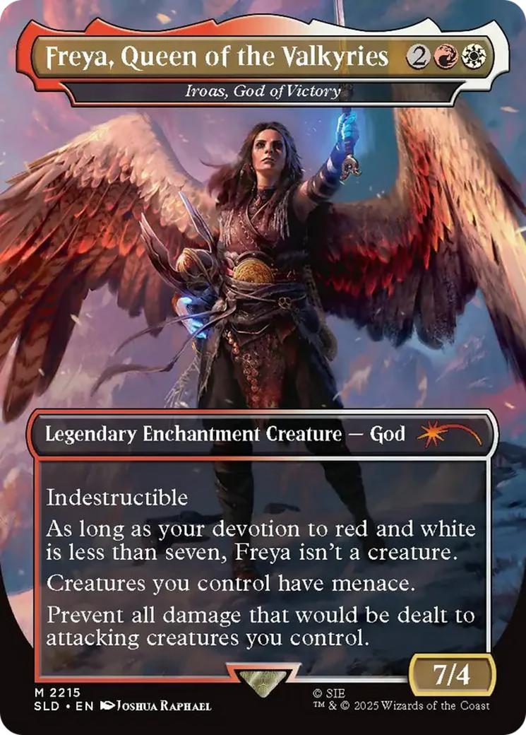 Freya, Queen of the Valkyries - Iroas, God of Victory [2215] [Borderless] [God of War: Norse] [Secret Lair Drop] [Non-Foil]