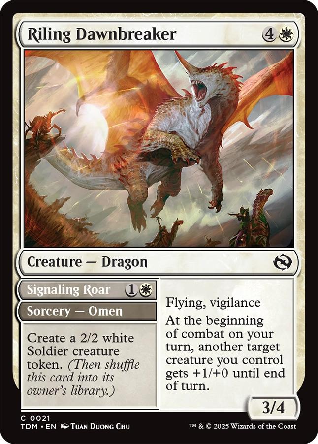 Riling Dawnbreaker // Signaling Roar [21] [Tarkir: Dragonstorm] [Non-Foil]