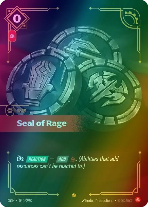 Seal of Rage - 040/298 [Origins] [Foil]