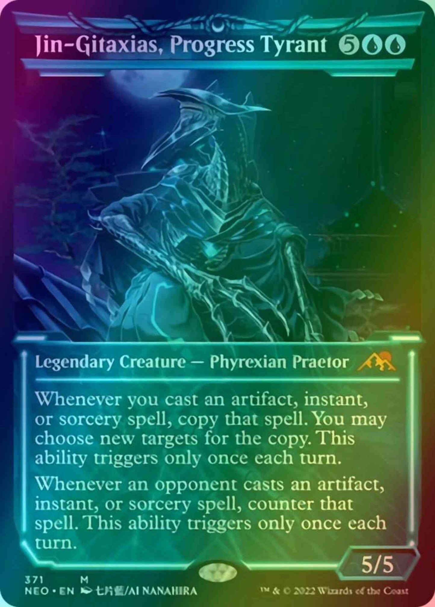 Jin-Gitaxias, Progress Tyrant [371] [Soft Glow Showcase] [Kamigawa: Neon Dynasty] [Foil]