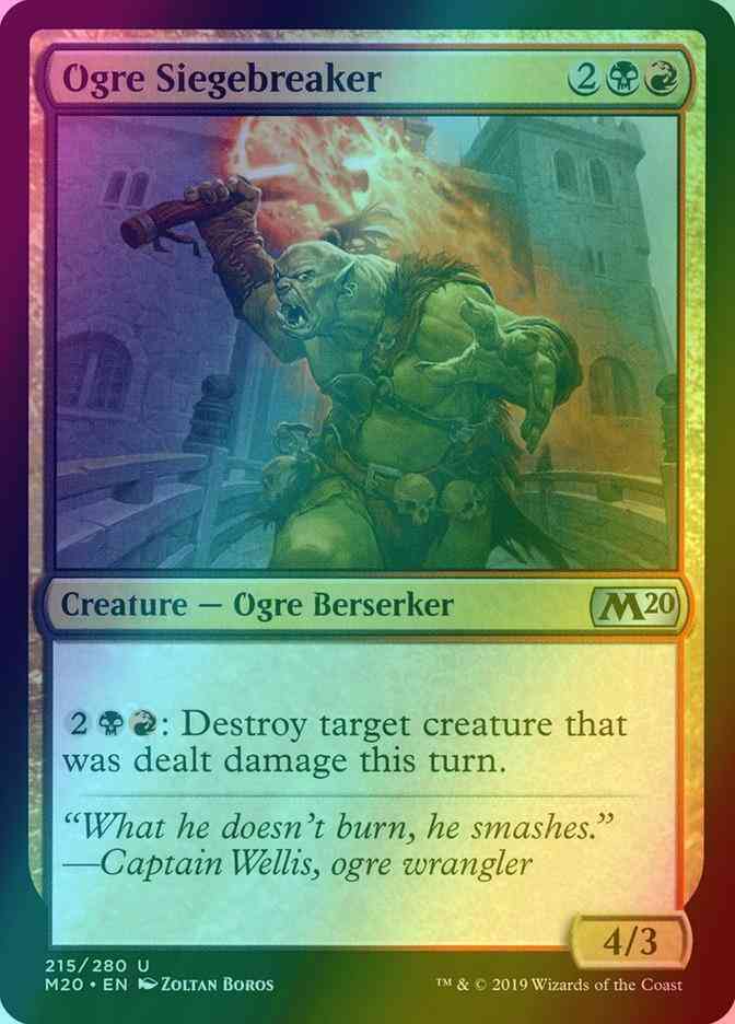 Ogre Siegebreaker [215] [Core Set 2020] [Foil]