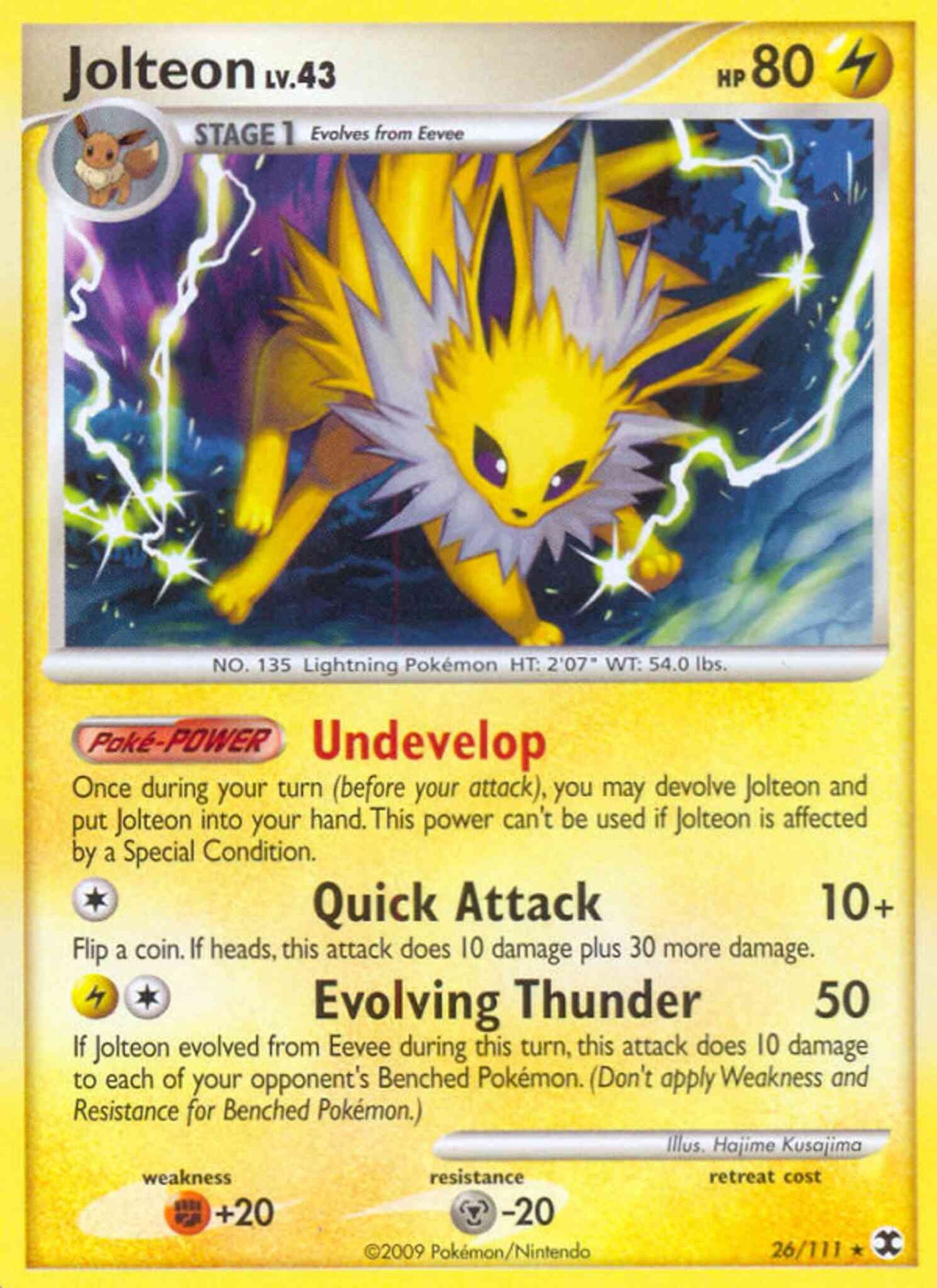 Jolteon - 26/111 - Rare [pl2-26] [Reverse Holo]