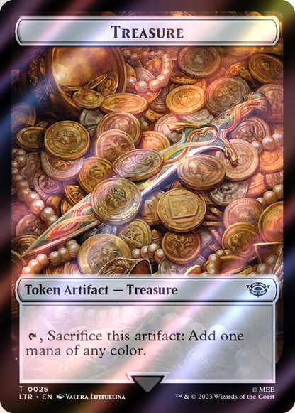 Food Token (23) // Treasure Token (25) [The Lord of the Rings: Tales of Middle-earth: Tokens] [Surge Foil]