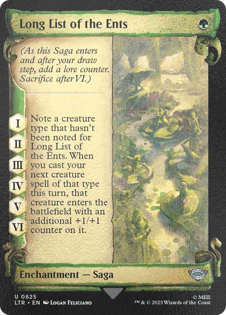 Long List of the Ents [625] [Scrolls Showcase] [The Lord of the Rings: Tales of Middle-earth] [Silver Foil]