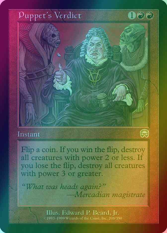 Puppet's Verdict [208] [Mercadian Masques] [Foil]