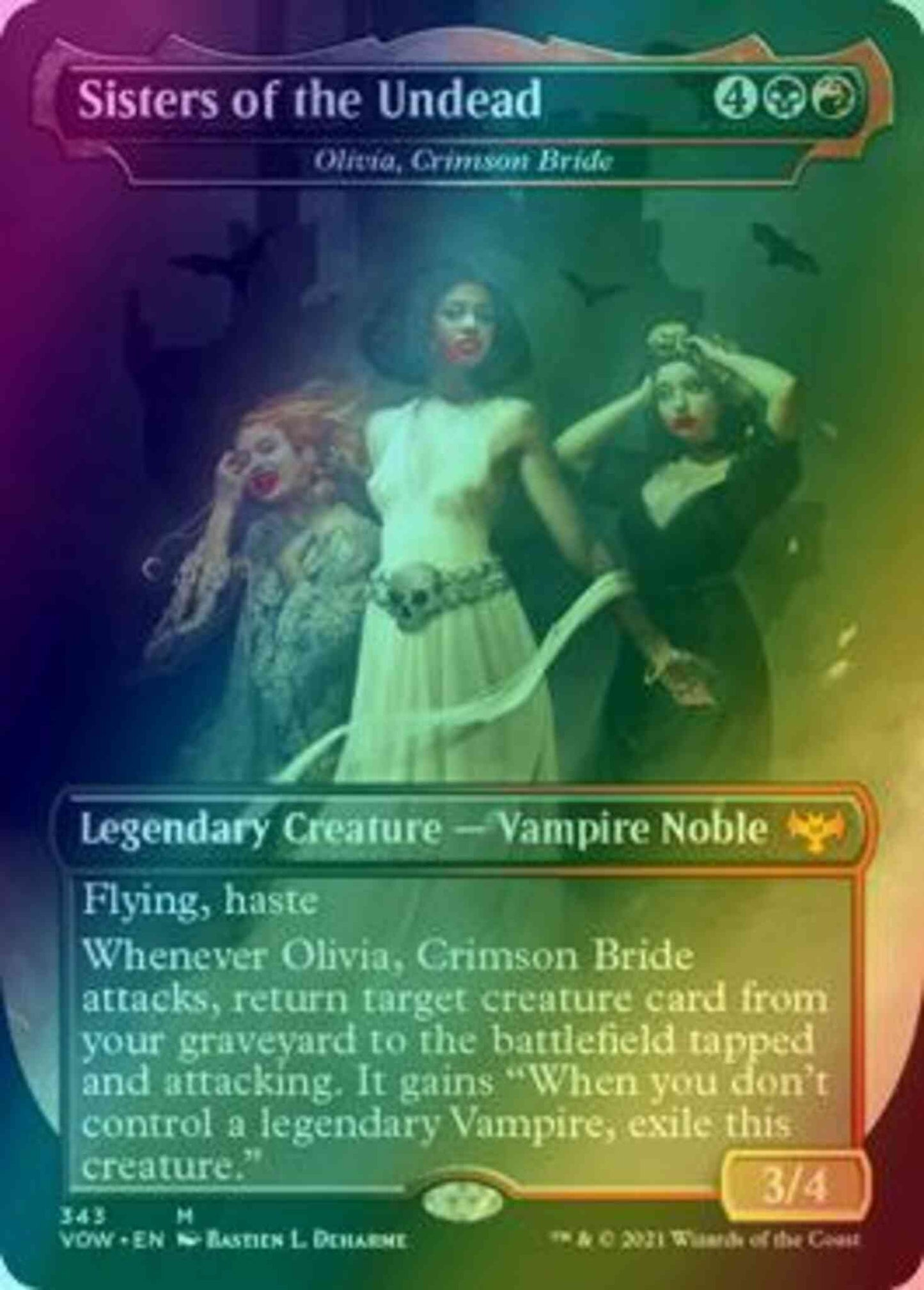 Sisters of the Undead - Olivia, Crimson Bride [343] [Dracula Series] [Innistrad: Crimson Vow] [Foil]