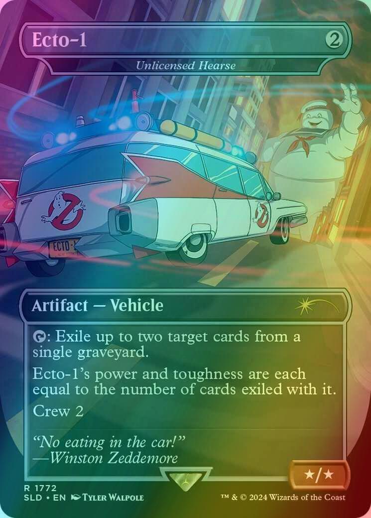 Ecto-1 - Unlicensed Hearse [1772] [Borderless] [The Real Ghostbusters] [Secret Lair Drop] [Foil]