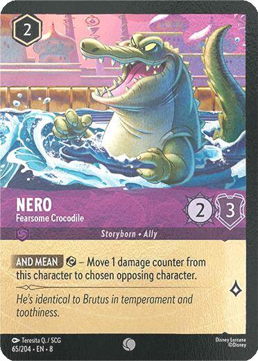Nero - Fearsome Crocodile (Extended Art) - 65/204 [Reign of Jafar] [Cold Foil]