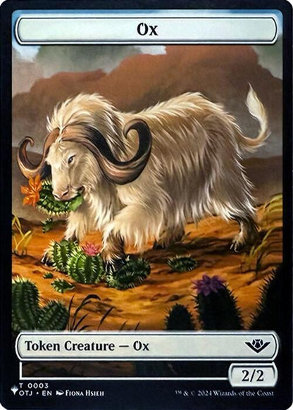 Faerie Rogue Token (11) // Ox Token (03) [WOC/OTJ Set Symbol] [The List: Tokens] [Non-Foil]