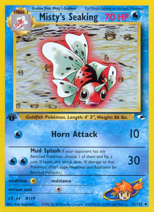 Misty's Seaking - 55/132 - Uncommon - 1st Edition [gym1-55] [Non-Holo]