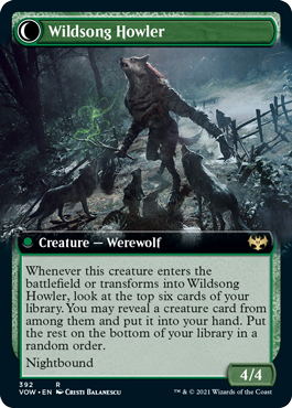 Howlpack Piper // Wildsong Howler [392] [Extended Art] [Innistrad: Crimson Vow] [Non-Foil]