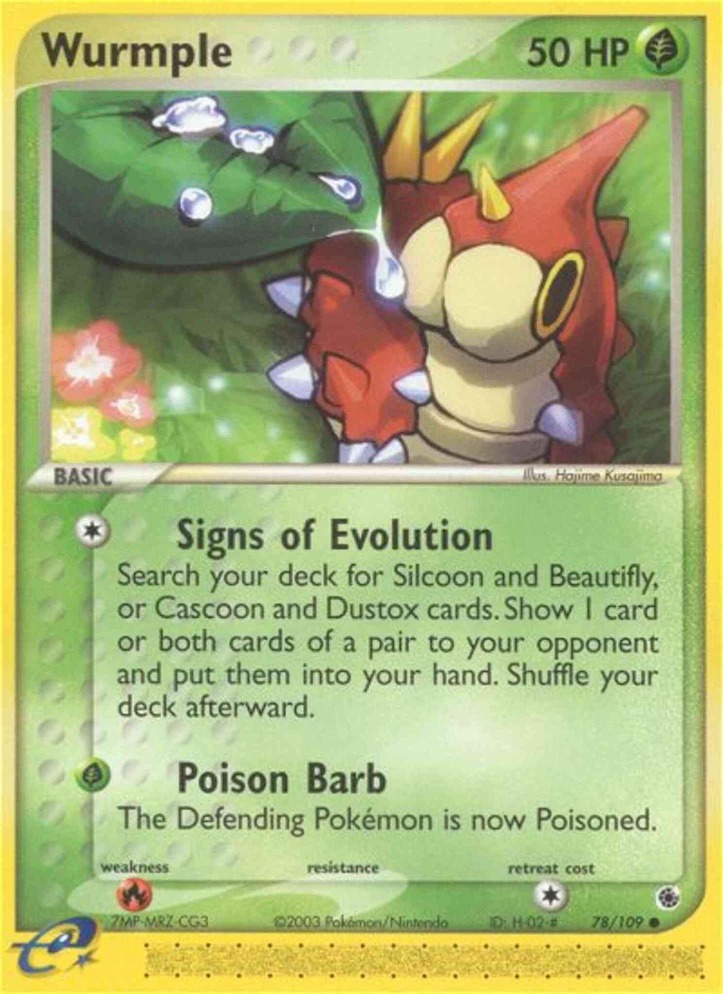 Wurmple - 78/109 - Common [ex1-78] [Reverse Holo]