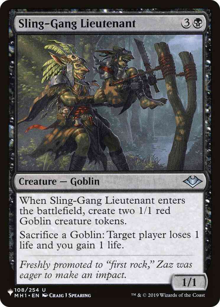 Sling-Gang Lieutenant [MH1-108] [The List] [Non-Foil]