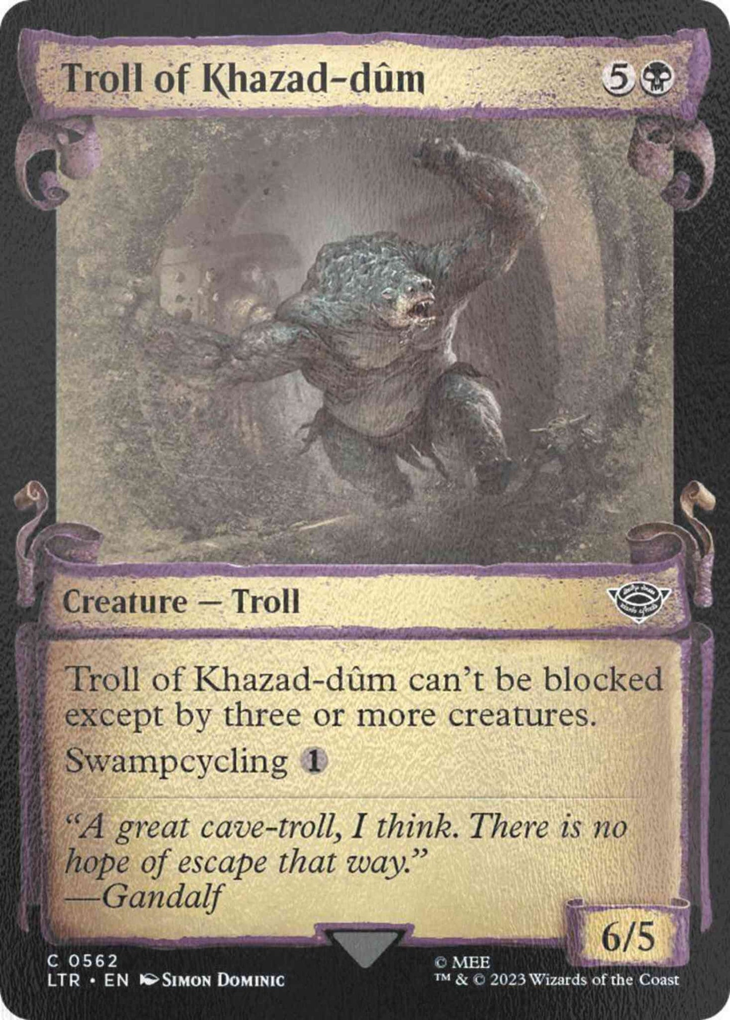 Troll of Khazad-dûm [562] [Scrolls Showcase] [The Lord of the Rings: Tales of Middle-earth] [Silver Foil]