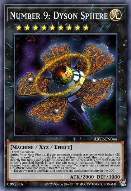 Number 9: Dyson Sphere - ABYR-EN044 - Ultra Rare - 1st Edition