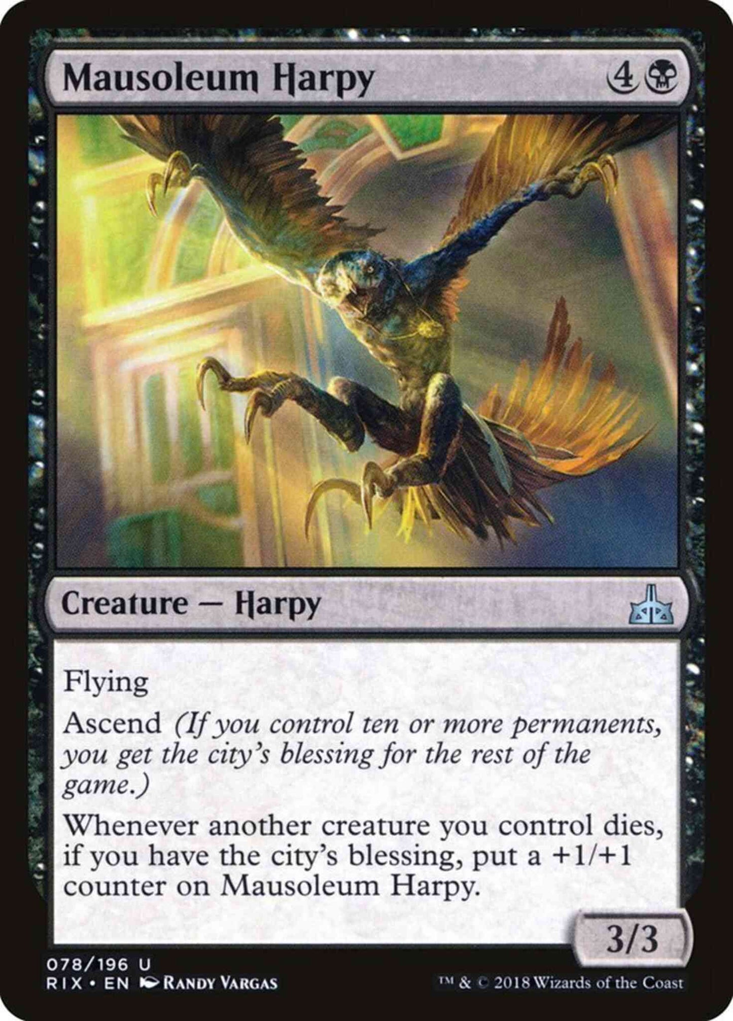 Mausoleum Harpy [78] [Rivals of Ixalan] [Non-Foil]