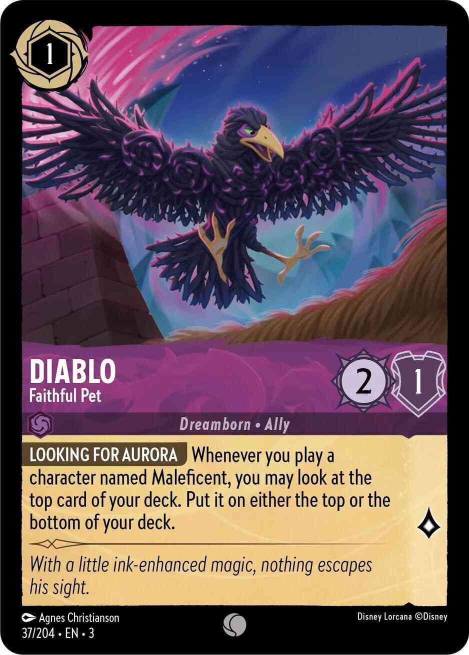 Diablo - Faithful Pet - 37/204 [Into the Inklands] [Non-Foil]