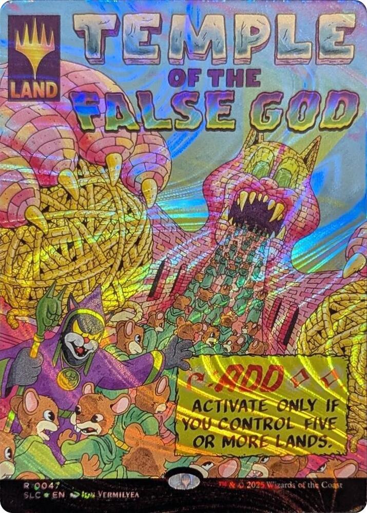 Temple of the False God [0047] [Borderless] [Encyclopedia of Magic] [Secret Lair Countdown] [Halo Foil]