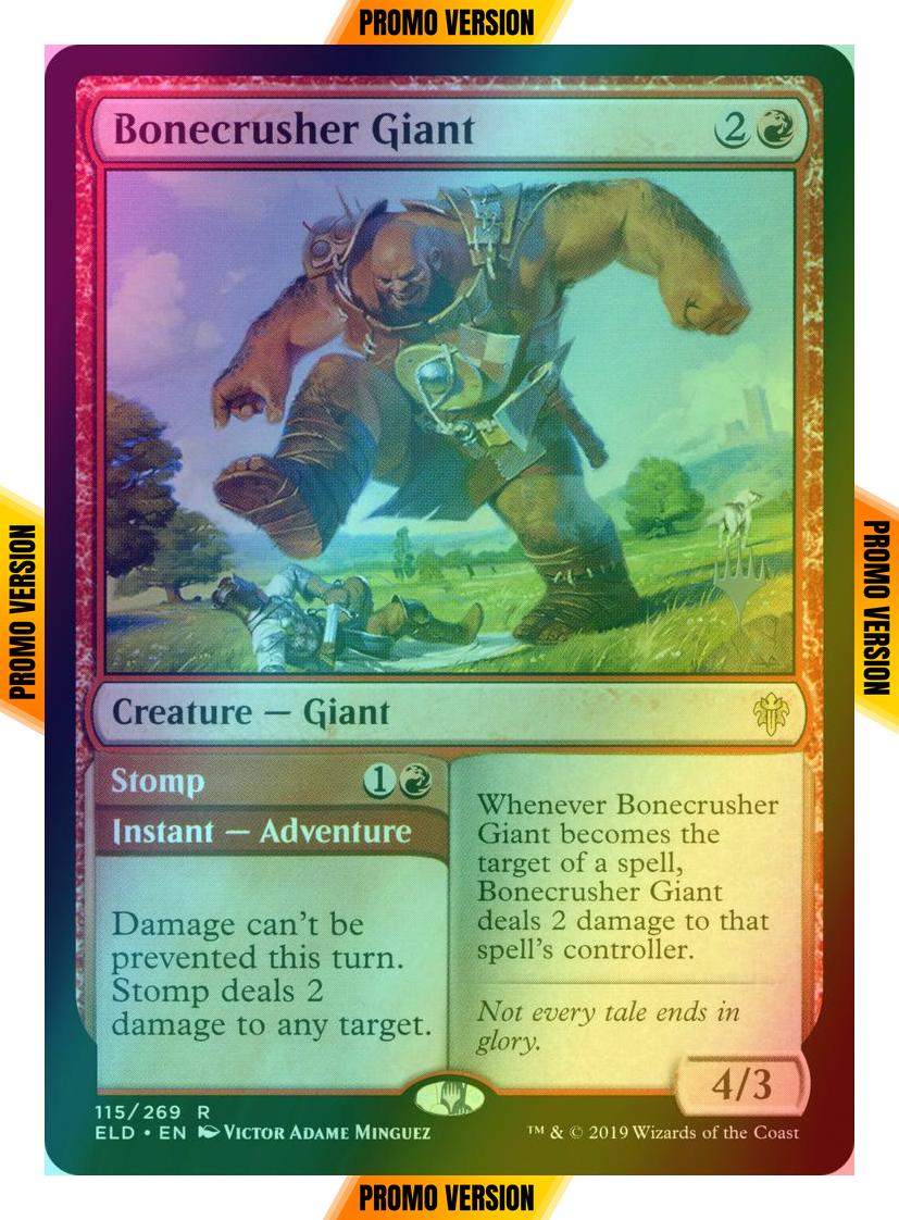 Bonecrusher Giant // Stomp [115p] [Promo Pack] [Throne of Eldraine Promos] [Foil]
