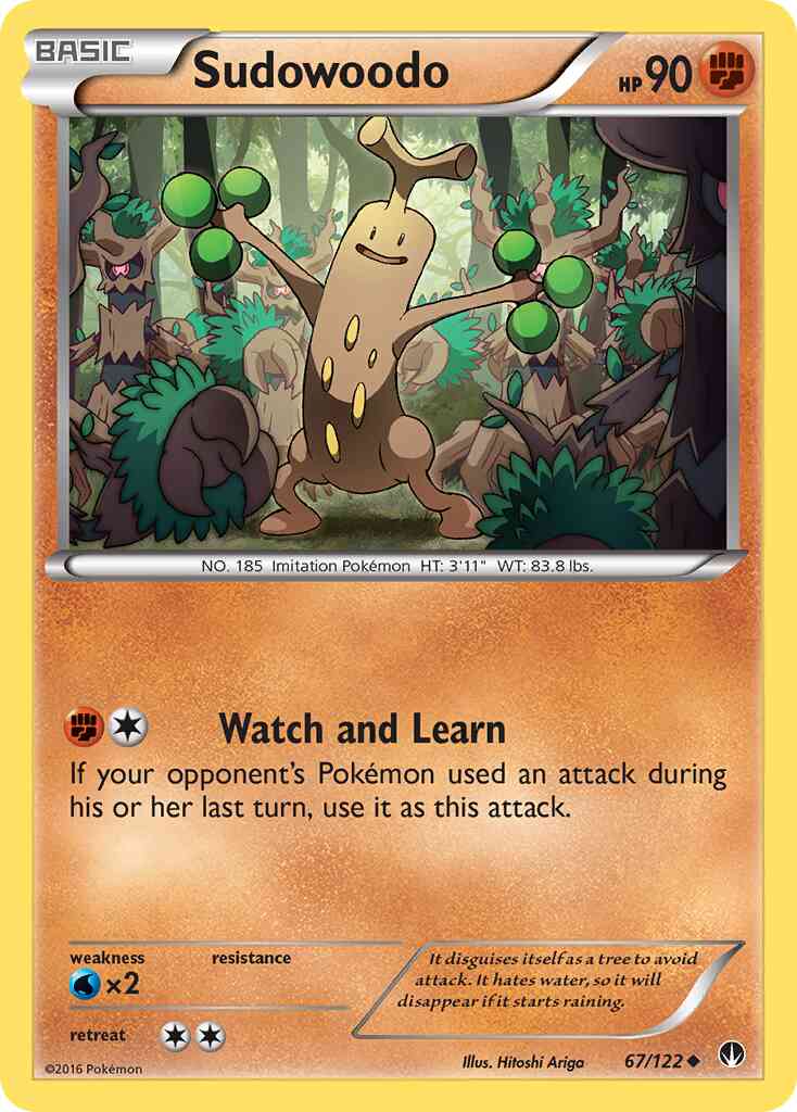 Sudowoodo - 67/122 - Uncommon [xy9-67] [Non-Holo]