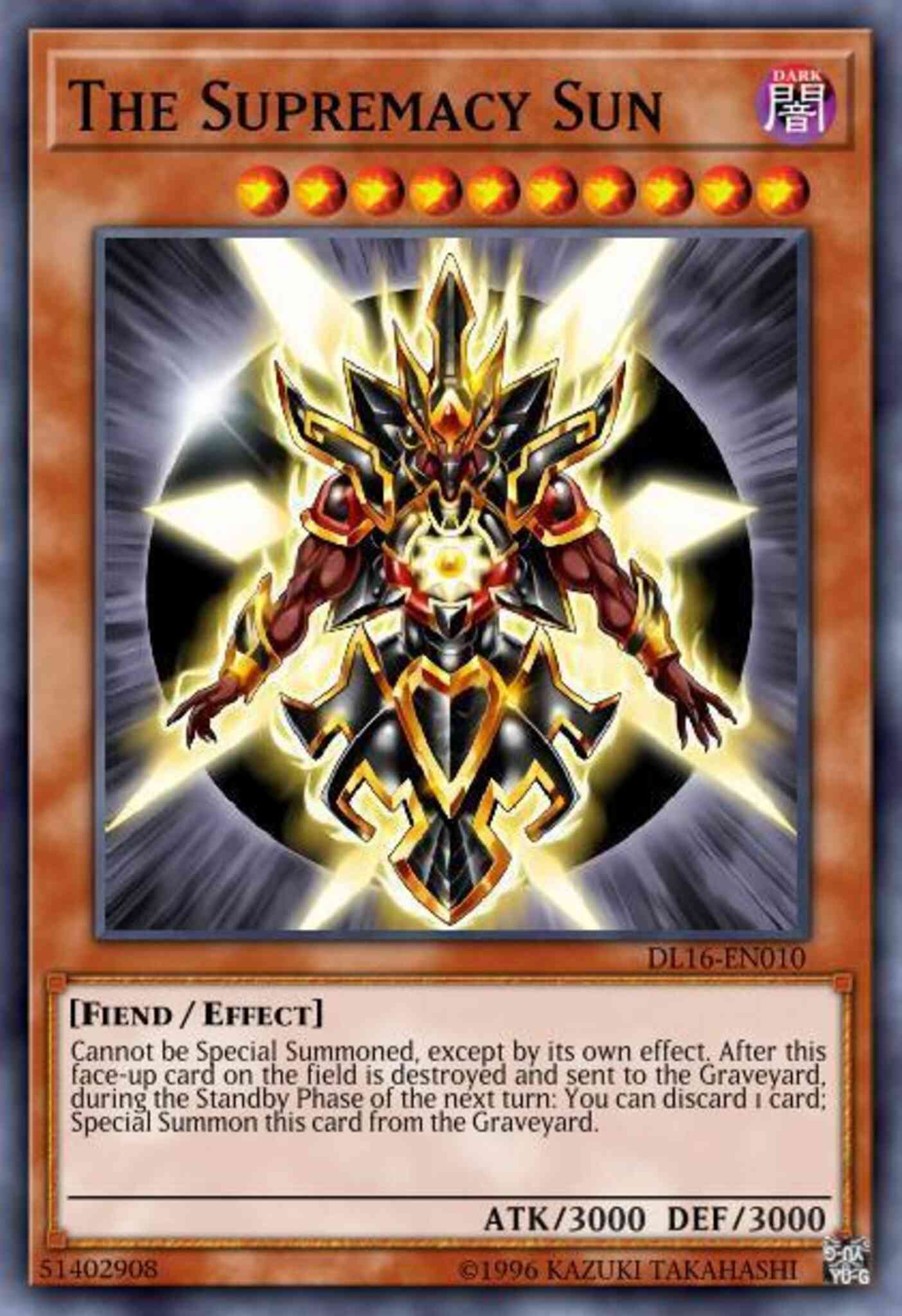 The Supremacy Sun (Red) - DL16-EN010 - Rare - Unlimited