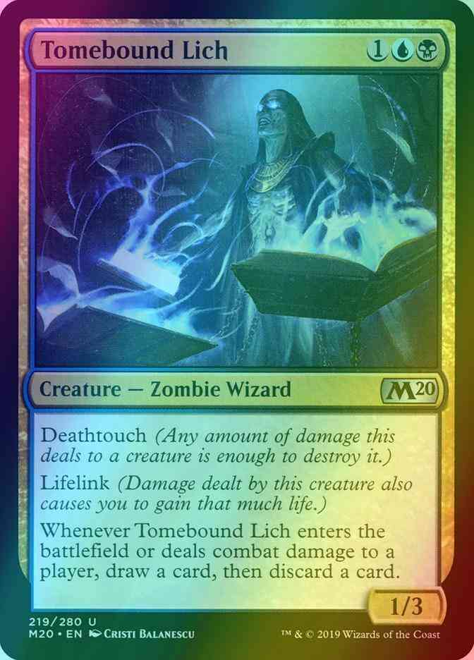 Tomebound Lich [219] [Core Set 2020] [Foil]
