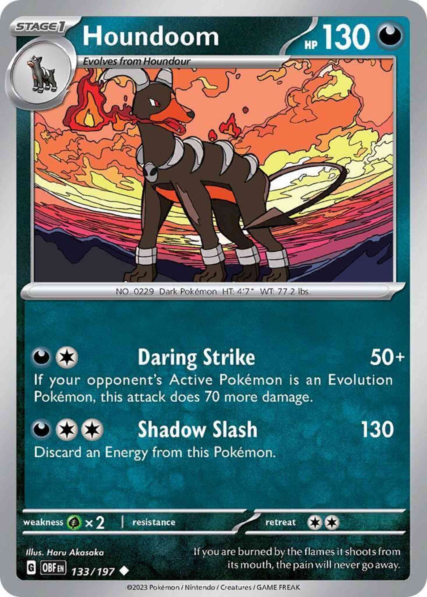Houndoom - 133/197 - Uncommon [sv03-133] [Non-Holo]