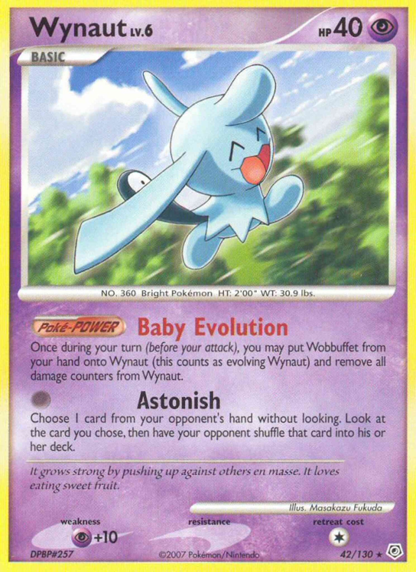 Wynaut - 42/130 - Rare [dp1-42] [Reverse Holo]