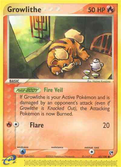 Growlithe - 65/100 - Common [ex2-65] [Reverse Holo]