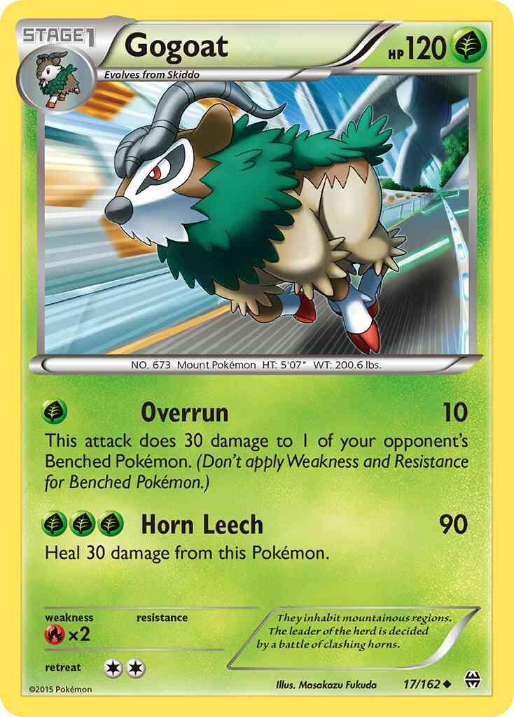 Gogoat - 17/162 - Uncommon [xy8-17] [Reverse Holo]